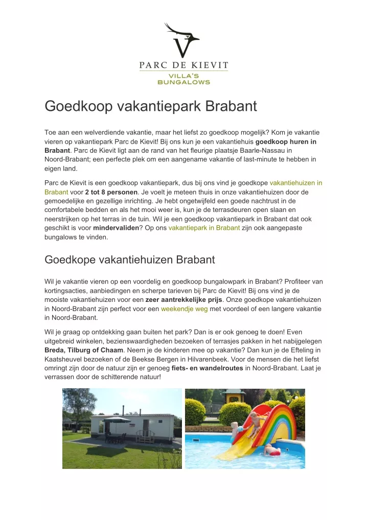 goedkoop vakantiepark brabant