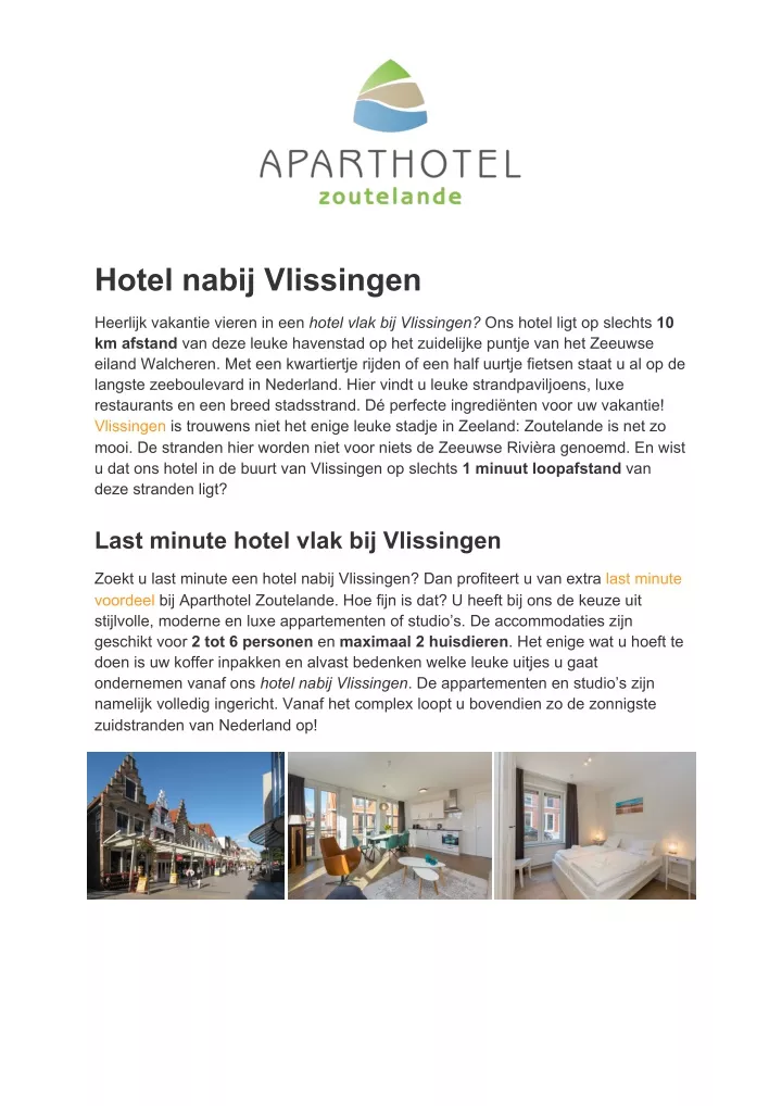 hotel nabij vlissingen