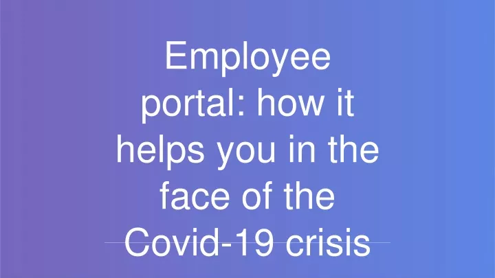 employee portal how it helps you in the face