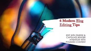 Blog Editing tips