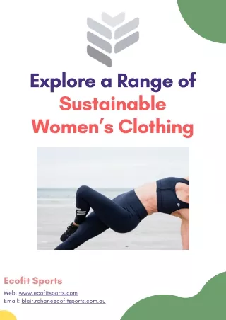 Explore a Range of Sustainable Women’s Clothing