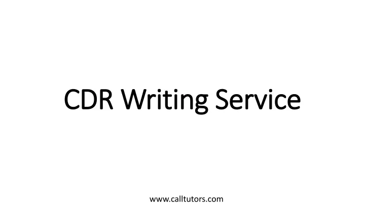 cdr writing service