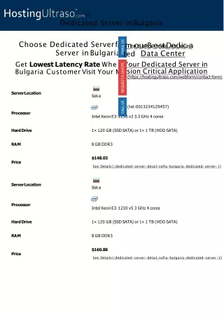 Bulgaria Dedicated Server