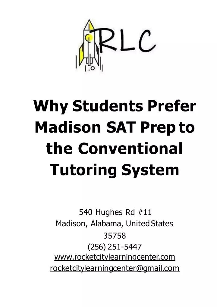 why students prefer madison sat prep to the conventional tutoring system