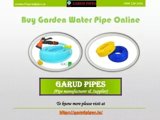 Buy Garden Water Pipe Online