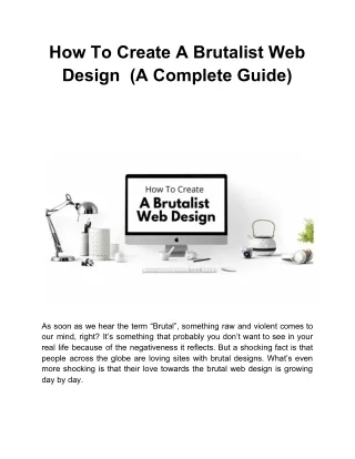 how to create a brutalist web design a complete