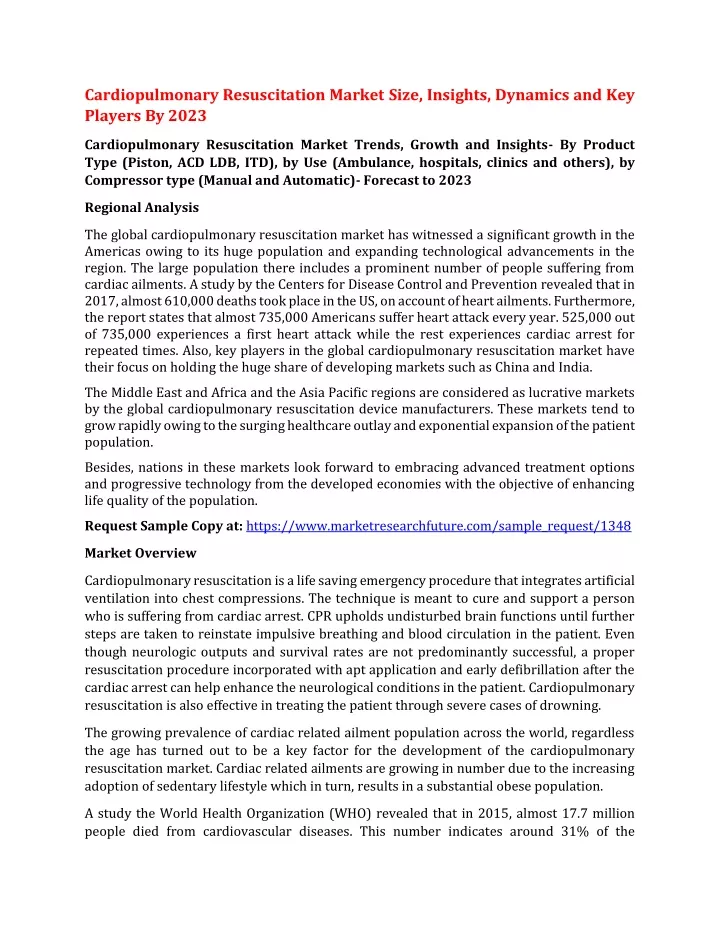 cardiopulmonary resuscitation market size