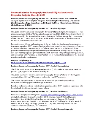 positron emission tomography devices pet market