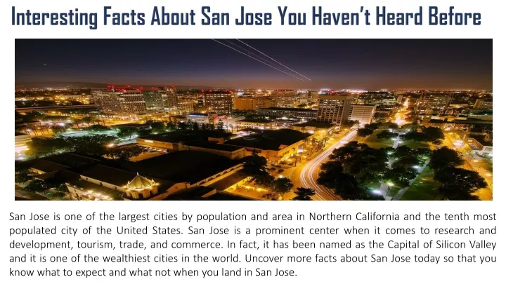 interesting facts about san jose you haven