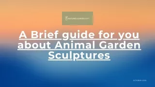 A Brief Guide for You about Animal Garden Sculptures