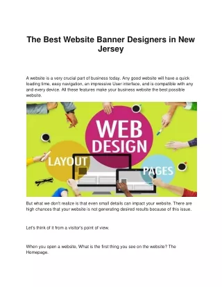 Website Design Banner New Jersey