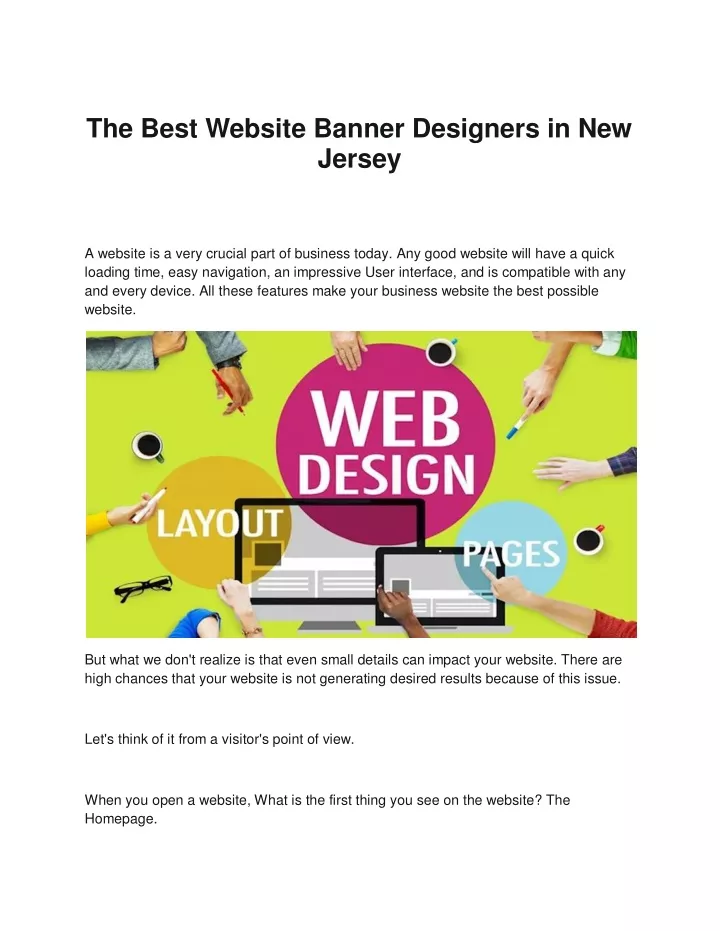 the best website banner designers in new jersey