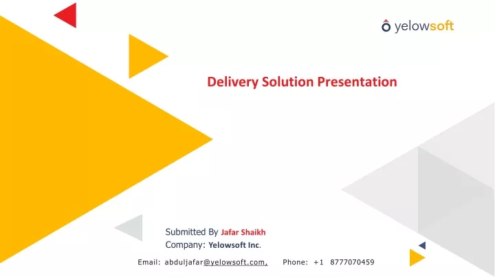 delivery solution presentation