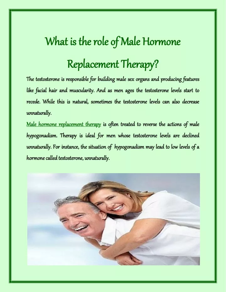 what is the role of male hormone what is the role