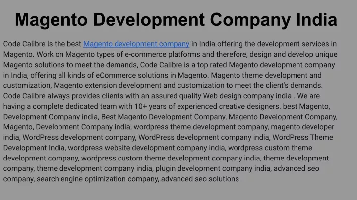 magento development company india
