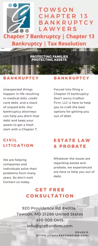 Towson Chapter 13 Bankruptcy Lawyers