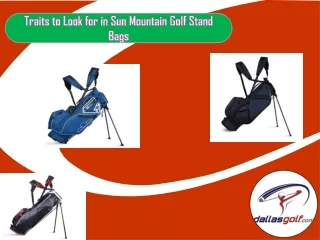 Traits to Look for in Sun Mountain Golf Stand Bags