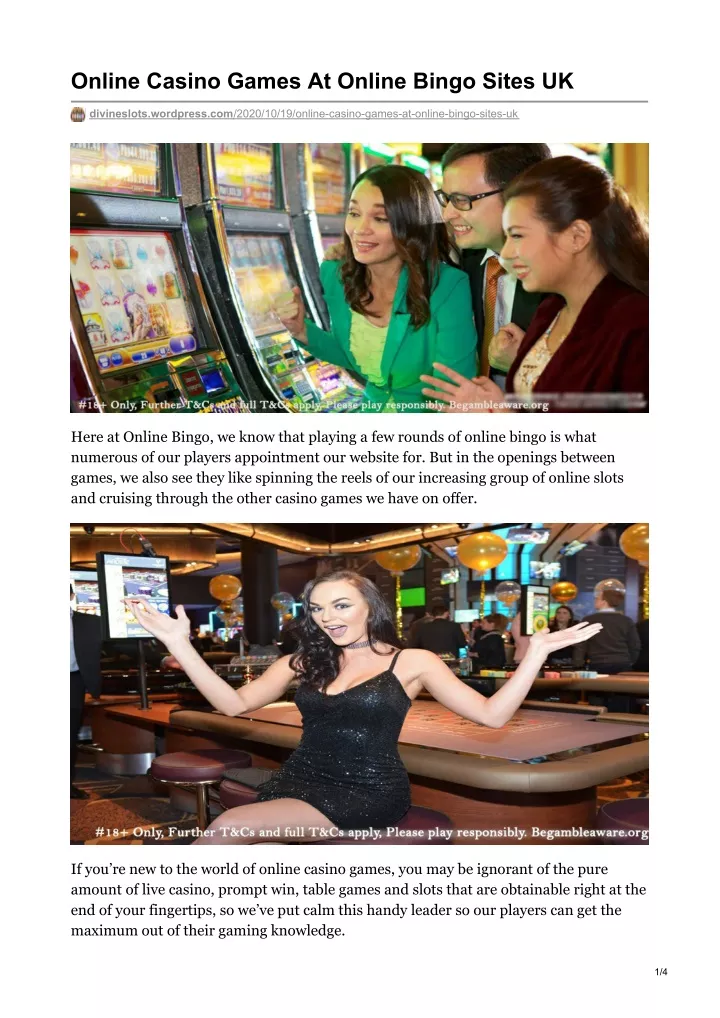 online casino games at online bingo sites uk