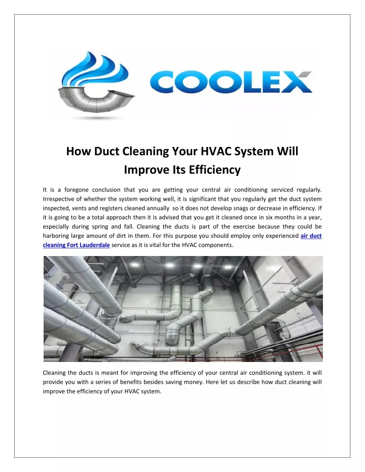 how duct cleaning your hvac system will improve