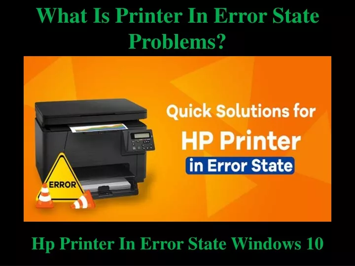what is printer in error state problems