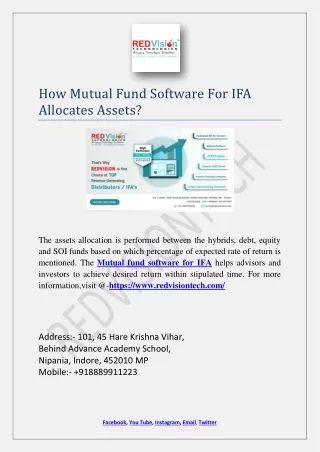how mutual fund software for ifa allocates assets
