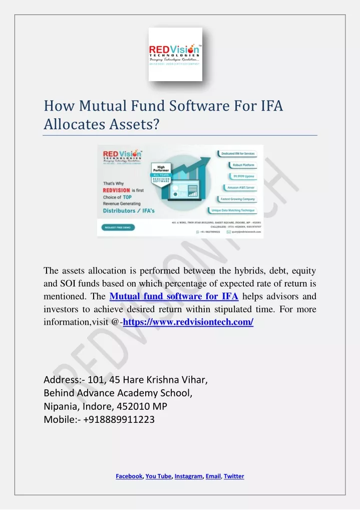 how mutual fund software for ifa allocates assets