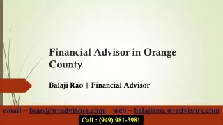 Financial Advisor in Orange County