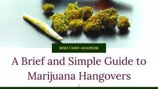A Brief and Simple Guide to Marijuana Hangovers