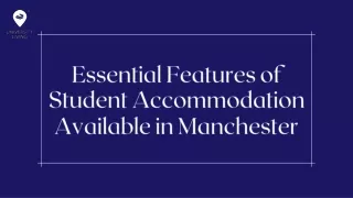 essential features of student accommodation