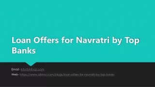 loan offers for navratri by top banks