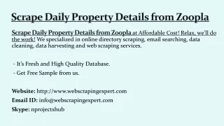 scrape daily property details from zoopla