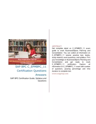 abstract get complete detail on c epmbpc 11 exam