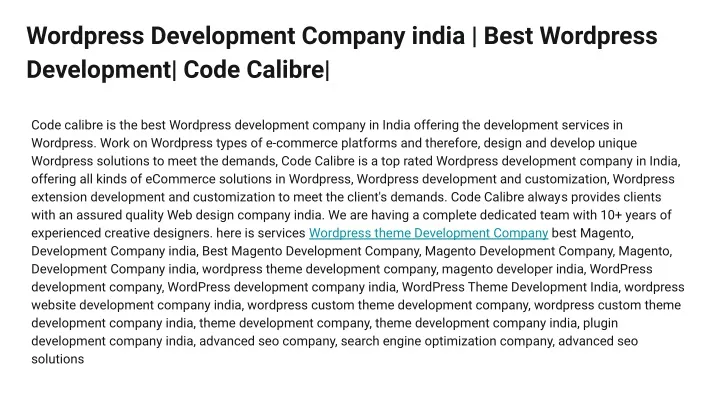 wordpress development company india best