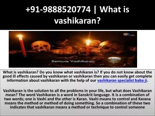 91-9888520774 | Remove vashikaran Symptoms and Effects from a person