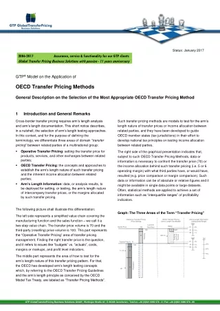 OECD Transfer Pricing Methods | GTP GlobalTransferPricing