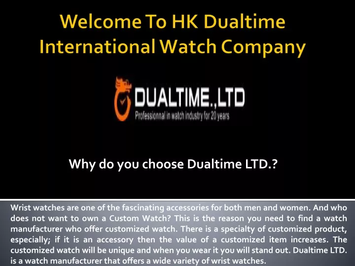 welcome to hk dualtime international watch company