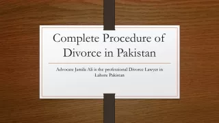 Legal Way To Know The Law of Divorce Procedure in Pakistan (2020)