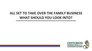 all set to take over the family business what should you look into