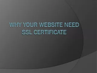 Why Your Website Need SSL Certificate