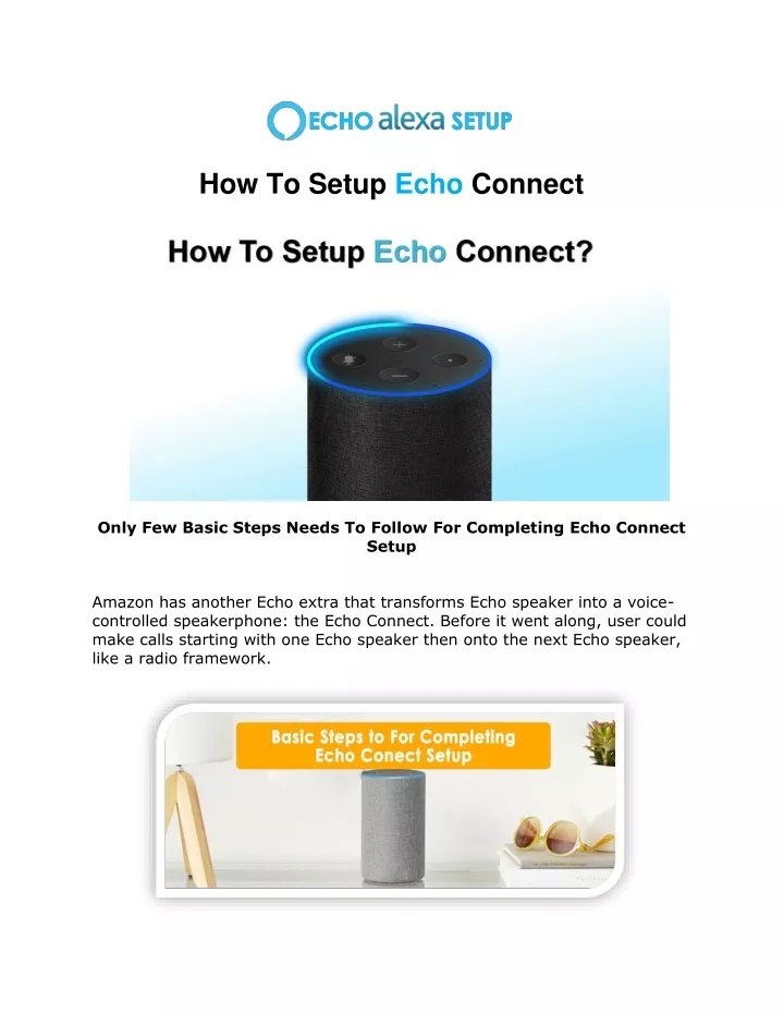 how to setup echo connect