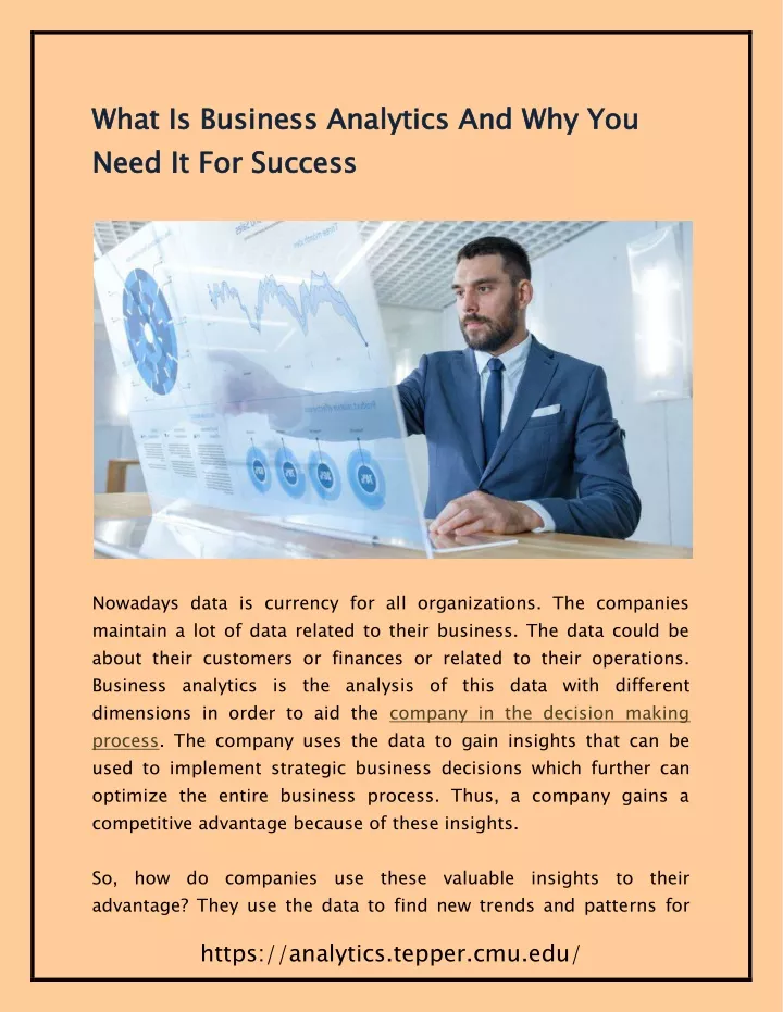 what is business analytics and why you need it f