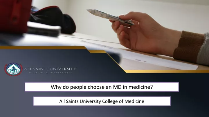 why do people choose an md in medicine