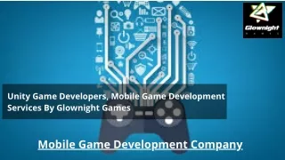 unity game developers mobile game development