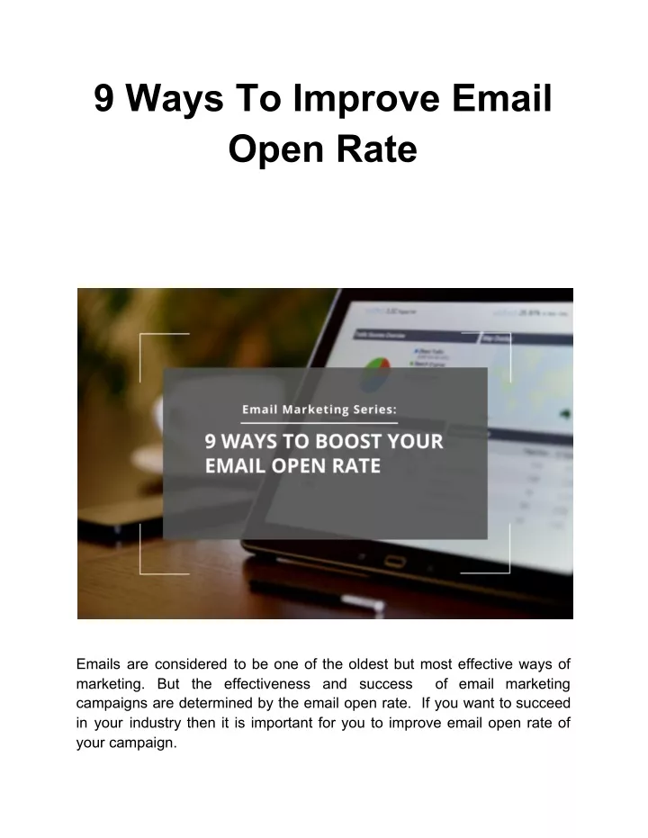 9 ways to improve email open rate