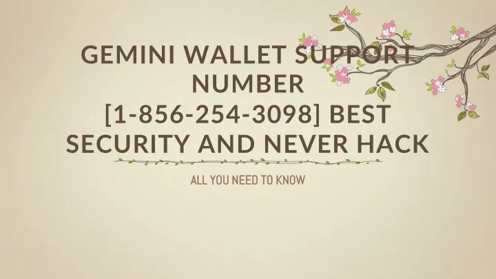 gemini wallet support number 1 856 254 3098 best security and never hack