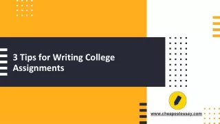 3 tips for writing college assignments