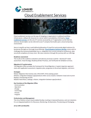 cloud enablement services cloud enablement