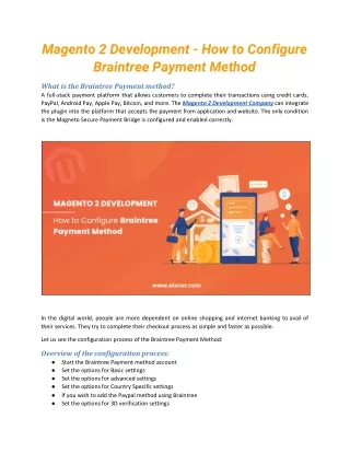 magento 2 development how to configure braintree