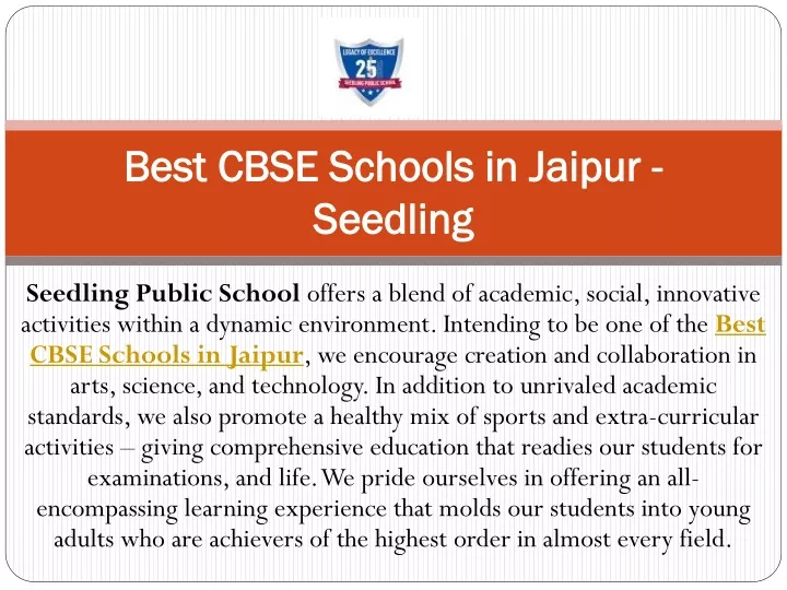 best cbse schools in jaipur seedling