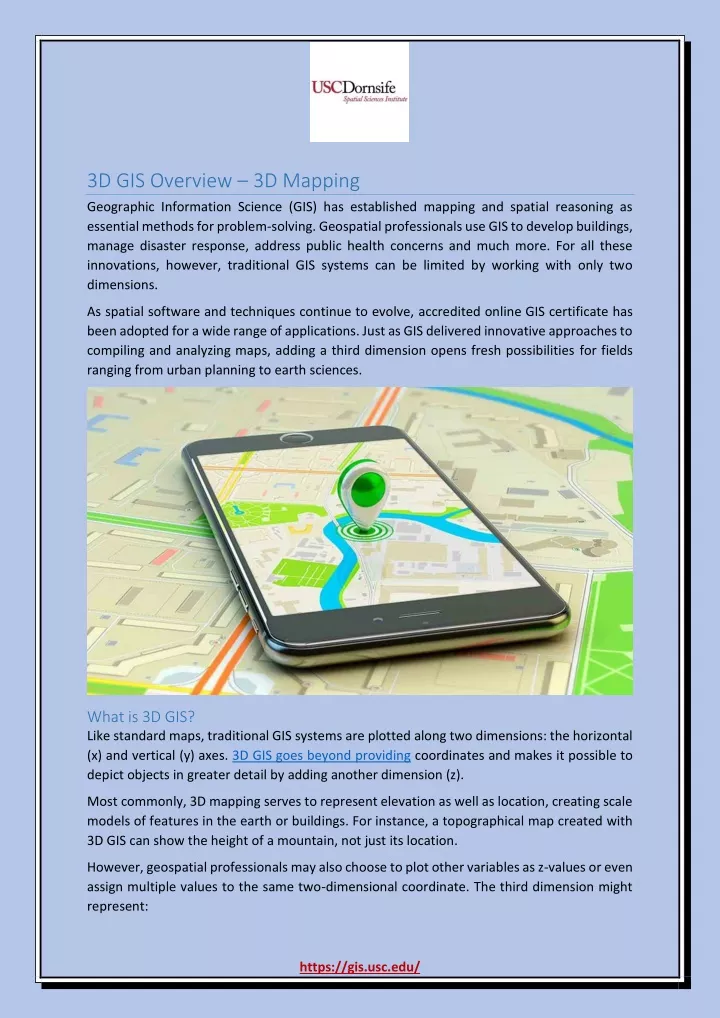 3d gis overview 3d mapping
